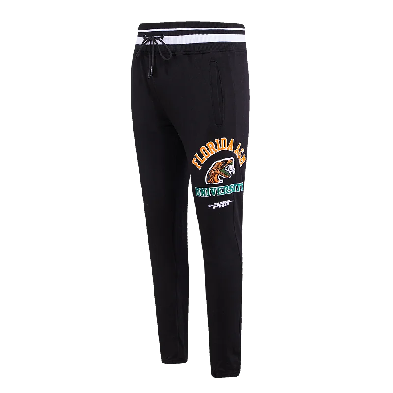 Holiday Sale FLORIDA A&M UNIVERSITY CLASSIC MEN'S STACKED LOGO SWEATPANT (BLACK)