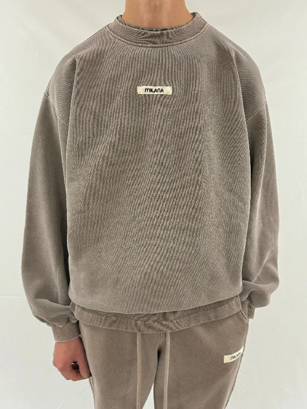 Weekend Deals That Amaze Washed Brown Core Heavyweight Sweatshirt.