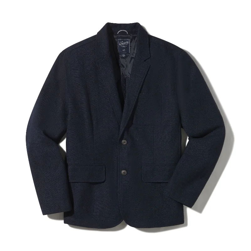 The Best Prices Hopsack Midweight Wool Blazer - Navy