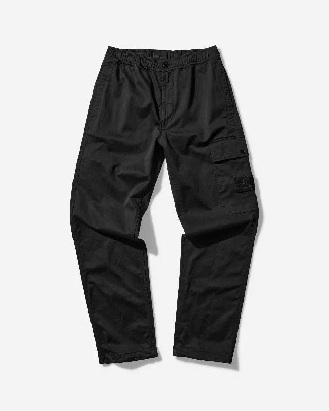 Weekend Bargains to Enjoy Ghost Stretch Cotton Wool Satin Cargo Pants Black