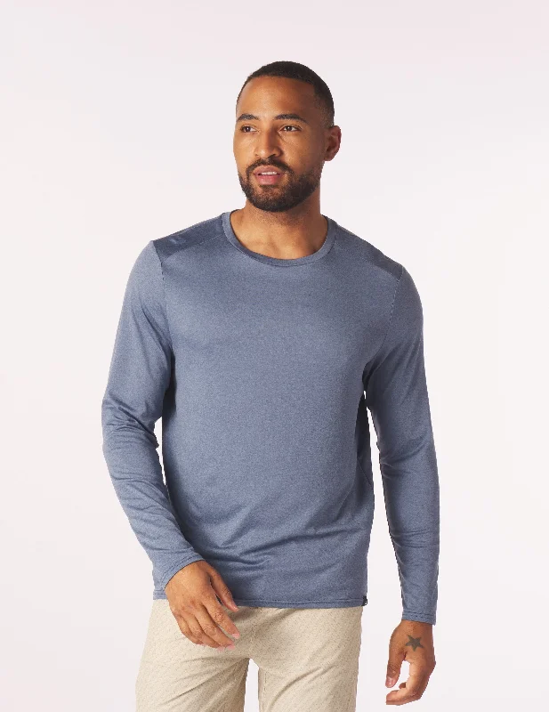 Grand Opening Sale Salton Long Sleeve: Washed Blue Heather