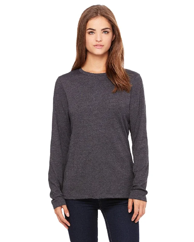 Unbeatable Prices Bella+Canvas Ladies Missy Long Sleeve Jersey T-Shirt | Drk Grey Heather