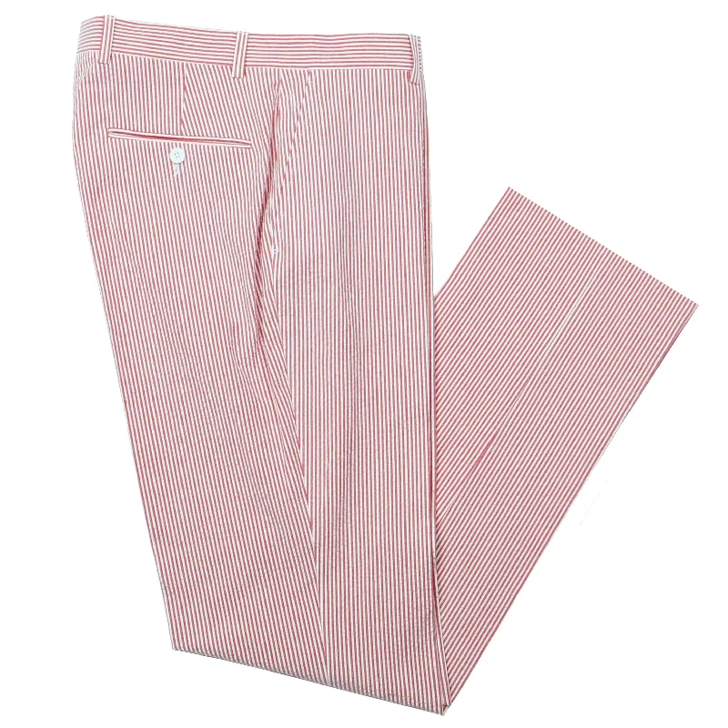 Instant Savings Hurricane Red Seersucker Stretch Pant | Seersucker Suit Separates