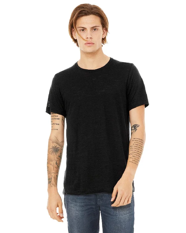 Great Deal Bella+Canvas Mens Poly-Cotton Short Sleeve T-Shirt | Solid Black Slub