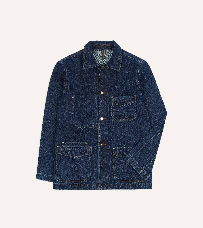 Weekend Savings Sensation Stone Wash Selvedge Denim Five-Pocket Chore Jacket