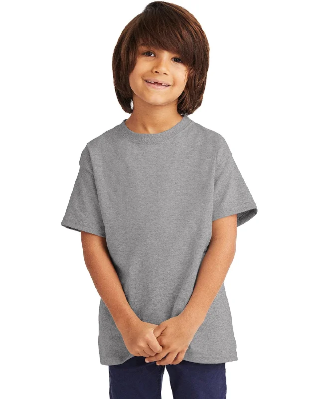 Doorbuster Deal Hanes Youth Authentic-T T-Shirt | Oxford Grey