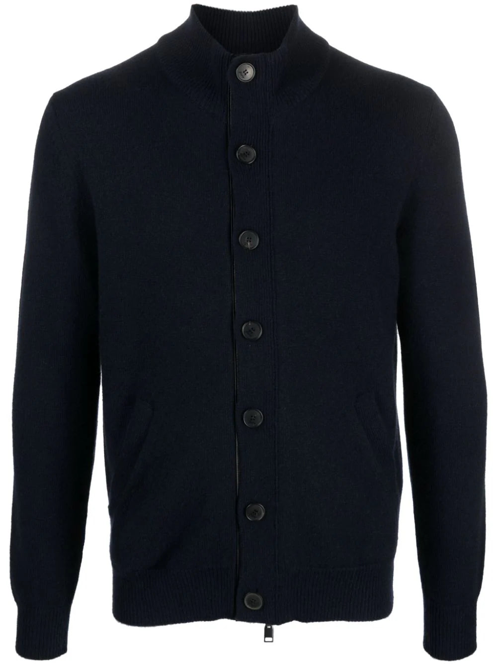 Act Fast Leather-Trimmed Cashmere Cardigan