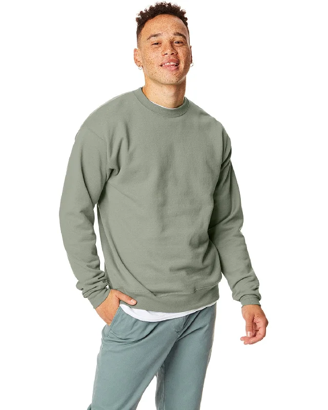 Time-Limited Offer Hanes 50/50 Crewneck Sweatshirt | Stonewash Green