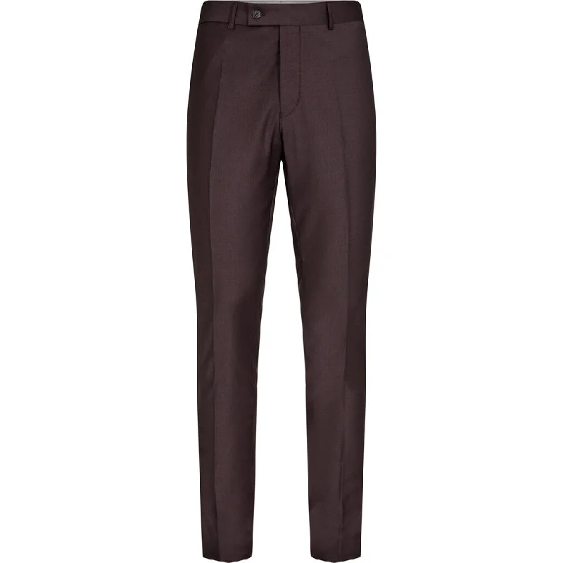 Quick Deals Flint Fitted Wool Suitpant - BUR Burgundy