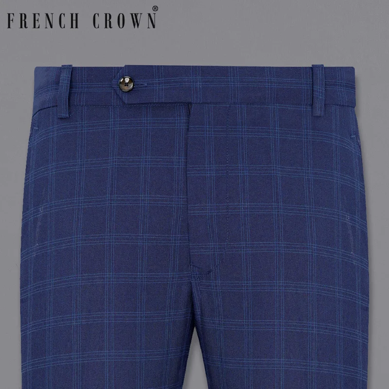 Amazing Deals Tuna Blue Plaid Pant