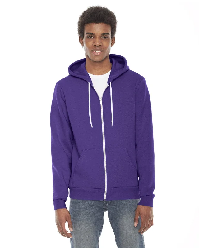 Low Cost American Apparel Unisex Flex Fleece Zip Hoodie | Purple
