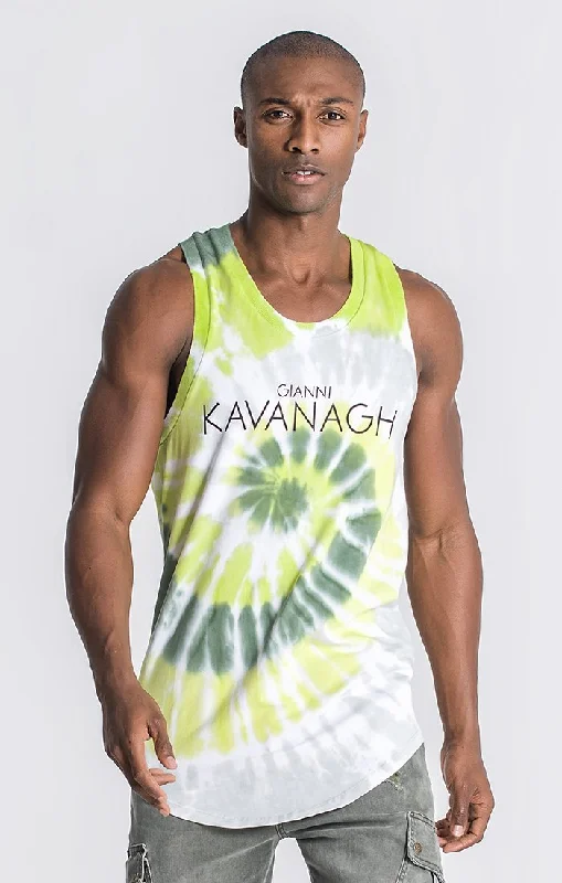 Price Reduction Neon Yellow Tie Dye Vest