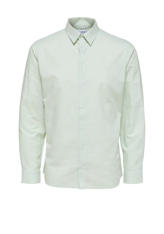Weekend Deals That Sizzle Selected Homme Classic Linen Shirt, Vetiver