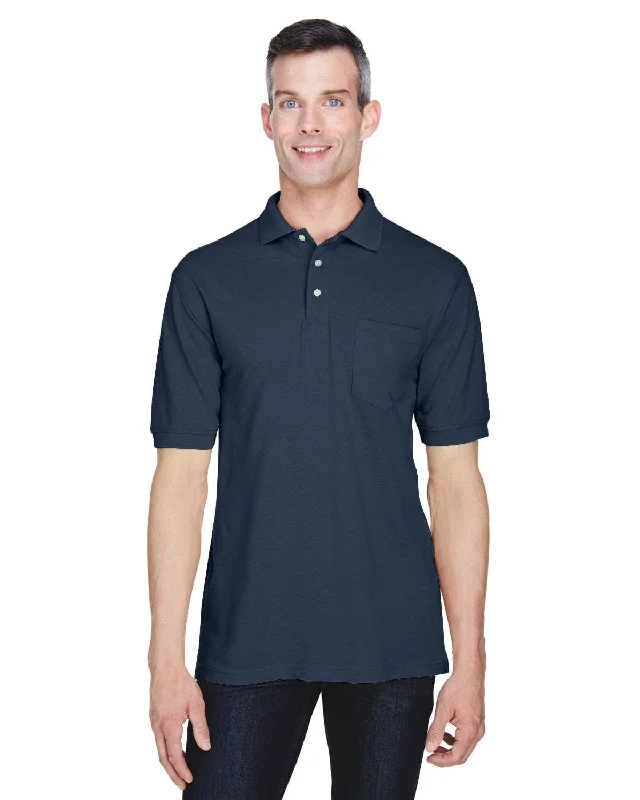 Price Reduction Harriton Easy Blend Pocket Polo Shirt | Navy