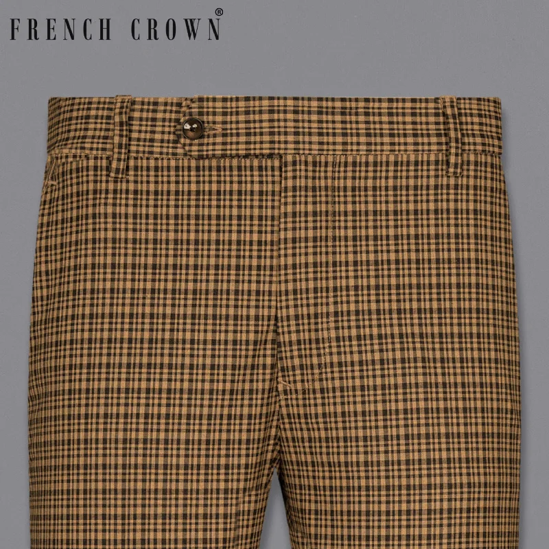 Mega Sale Manhattan Brown and Black Premium Cotton Belt Closure Sports Pant
