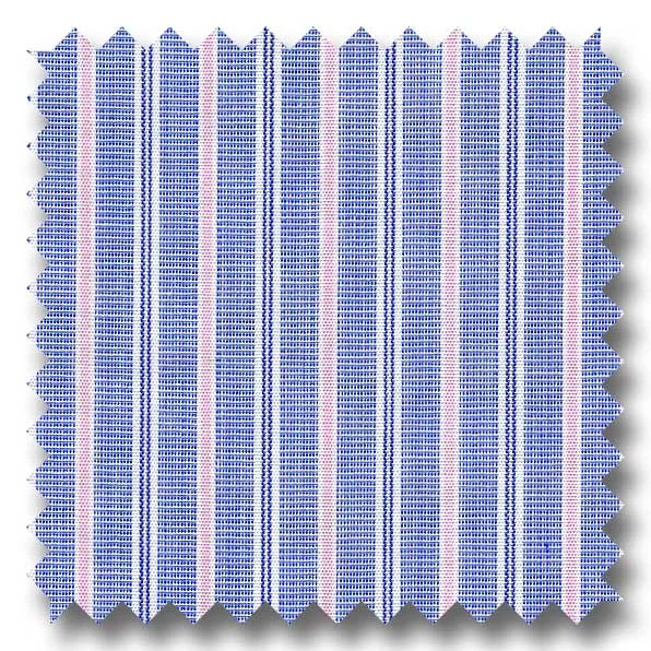 Weekend Savings Spree Blue and Pink Stripe 2Ply Broadcloth - Custom Dress Shirt