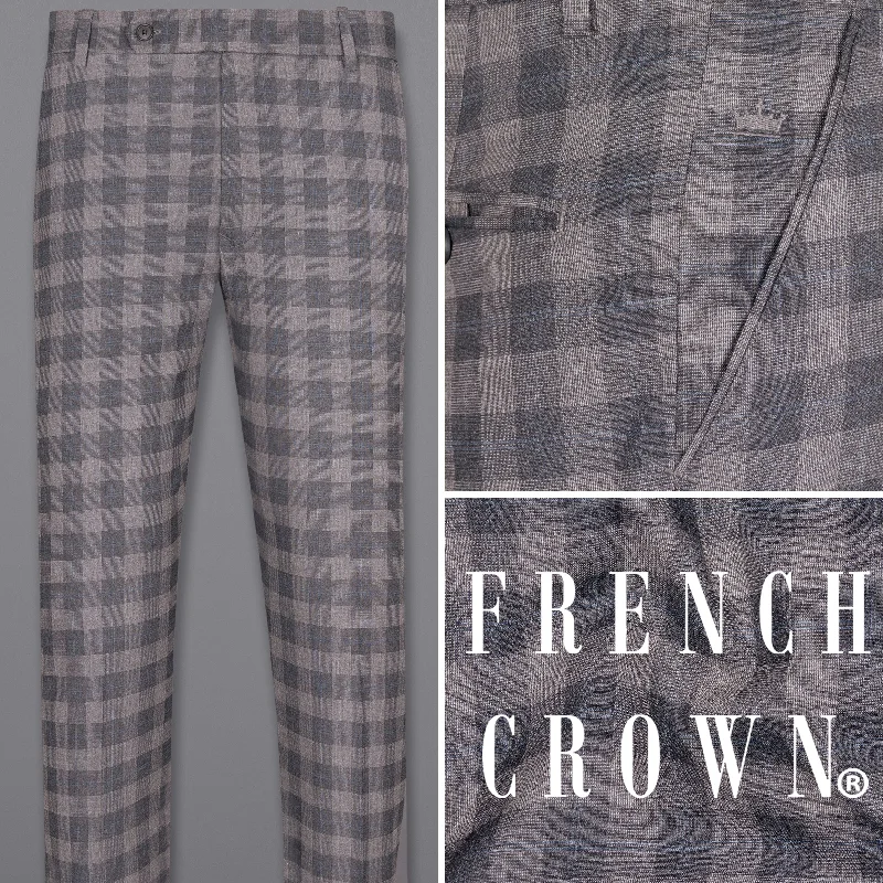 Can't Miss Nobel and Chicago Grey Plaid Wool Rich Pant