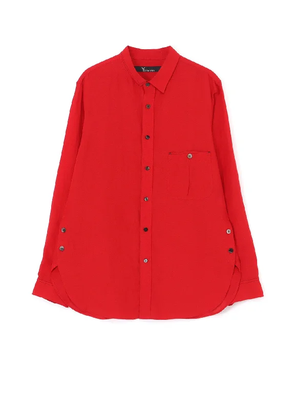 New Markdowns LINEN LYOCEL LAWN SHIRT WITH ASYMMETRY COLLAR