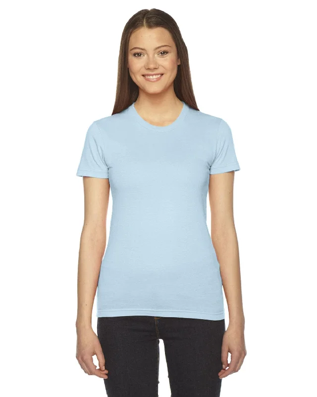 Make Your Weekend Count with Savings American Apparel Ladies Fine Jersey Short Sleeve T-Shirt | Light Blue Make Your Weekend Count with Savings American Apparel Ladies Fine Jersey Short Sleeve T-Shirt | Light Blue