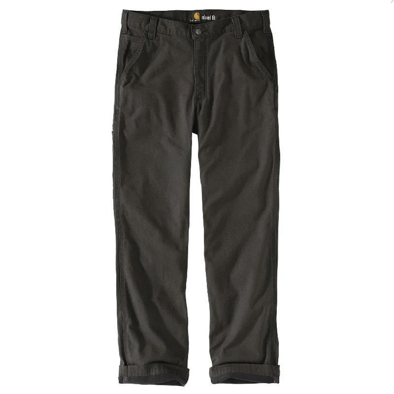 Weekend Specials You Can't Miss Carhartt Men's Rigby Flannel-Lined Dungaree_Peat