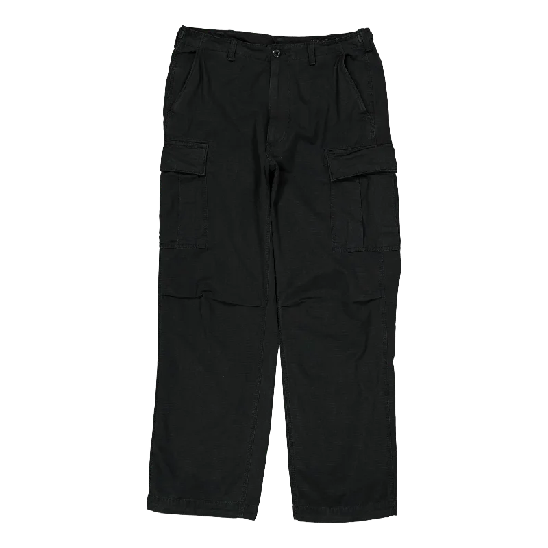 Stock Up Burroughs Relaxed Fit Ripstop Cargo Pant Polo Black