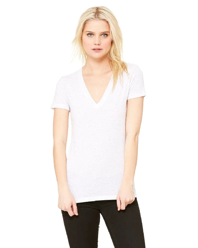 Weekend Offers That Dazzle Bella+Canvas Ladies Triblend Deep V-Neck T-Shirt | White Fleck Trb Weekend Offers That Dazzle Bella+Canvas Ladies Triblend Deep V-Neck T-Shirt | White Fleck Trb