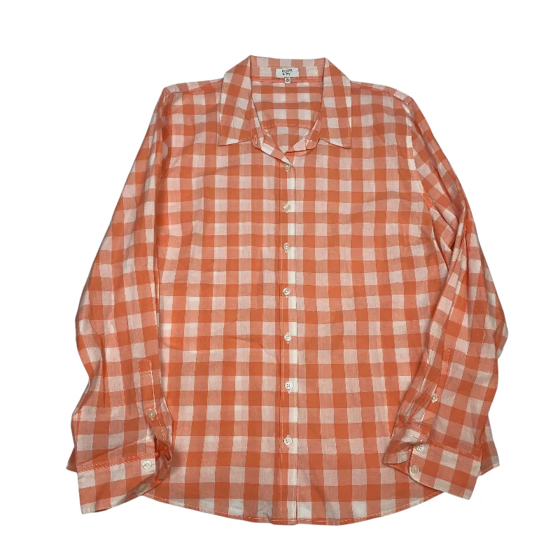 Year-End Sale Top Long Sleeve By Crown And Ivy In Pink & White, Size: Xl