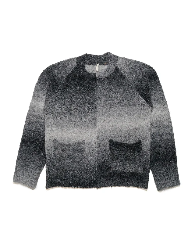 Limited Quantity Sunflower Ombre Zip Cardigan Black