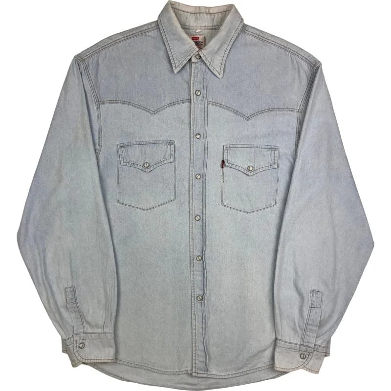 Customer Appreciation Sale Levi's 90's Denim Long Sleeve Shirt Light Blue