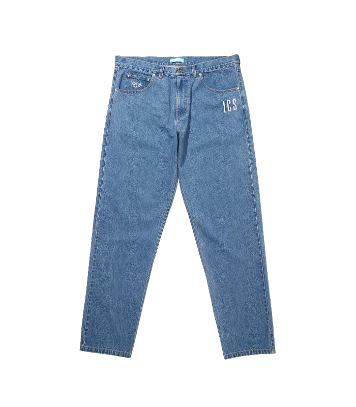 Deal Alert RUNNING DOG TAPERED DENIM PANTS - BLUE