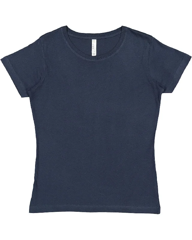 Final Clearance LAT Ladies Fine Jersey Longer Length T-Shirt | Denim