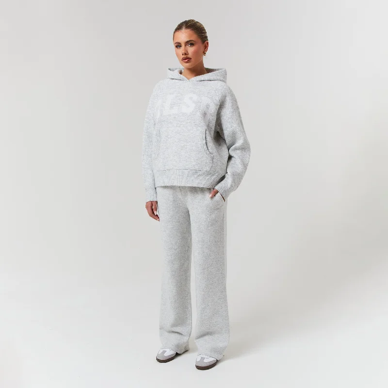 Weekend Flash Sale Knit Tracksuit | Light Grey Marl