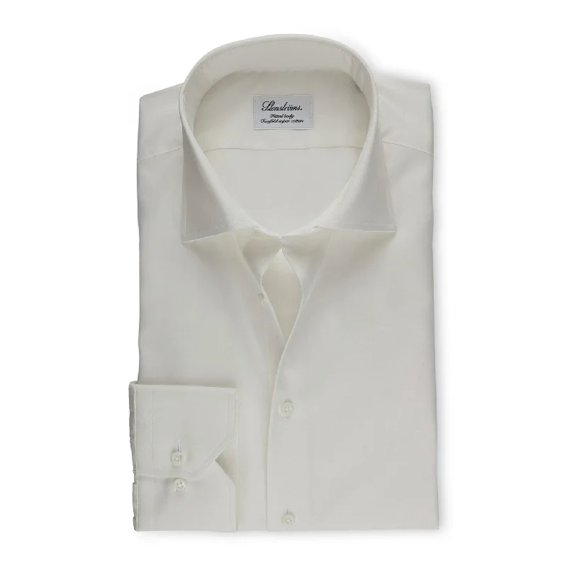 Fantastic Deals Stenstroms Off-White Fitted Body Shirt In Superior Twill  602771 1467 200