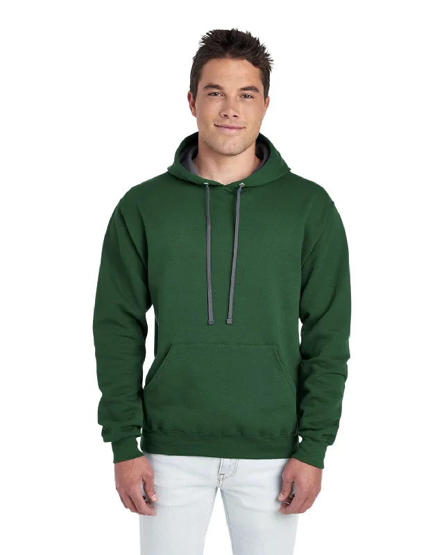 Massive Deal Fruit of the Loom Sofspun Hooded Sweatshirt | Forest Green