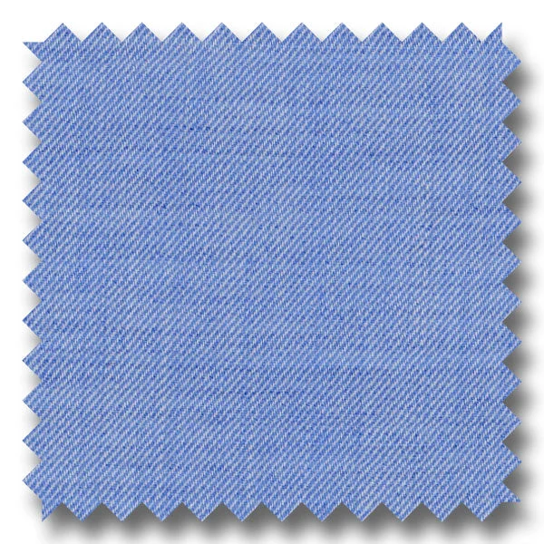 Weekend Savings Sensation Blue Solid Twill - Custom Dress Shirt
