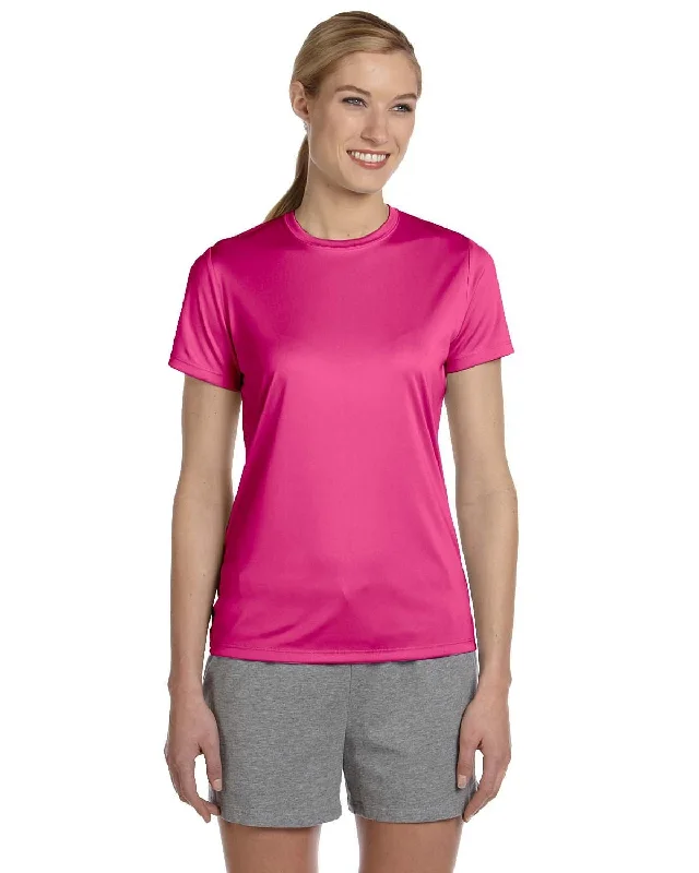 Exclusive Access Hanes Ladies Cool Dri T-Shirt | Wow Pink