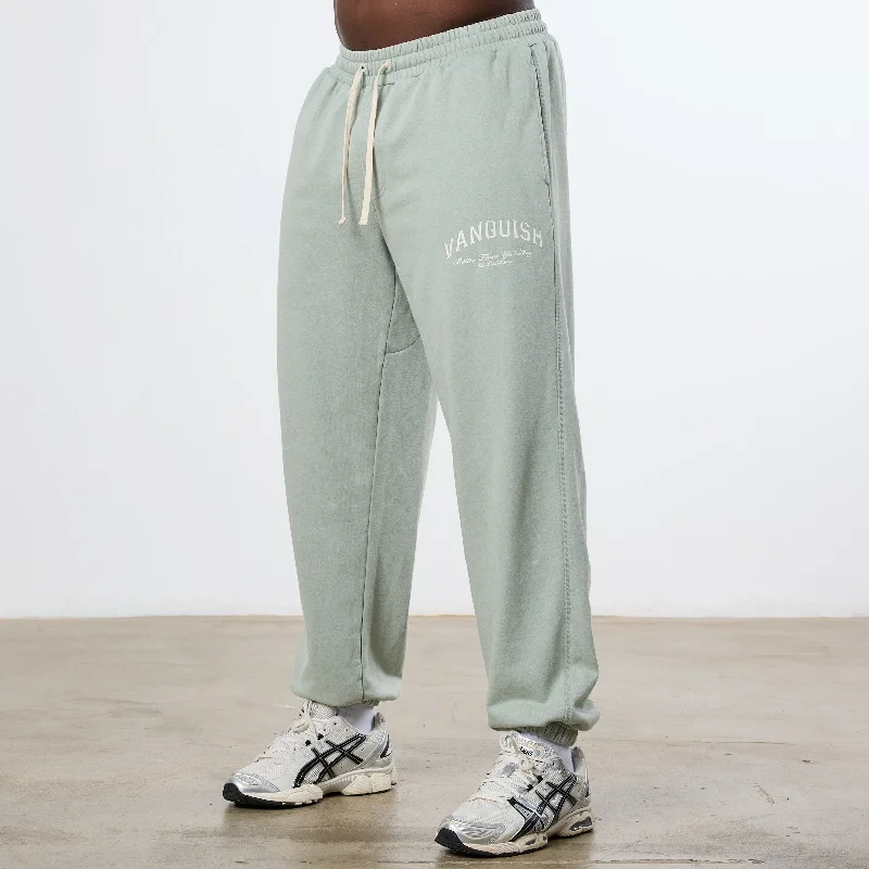 Overstock Sale Vanquish Better Than Yesterday Washed Green Oversized Sweatpants