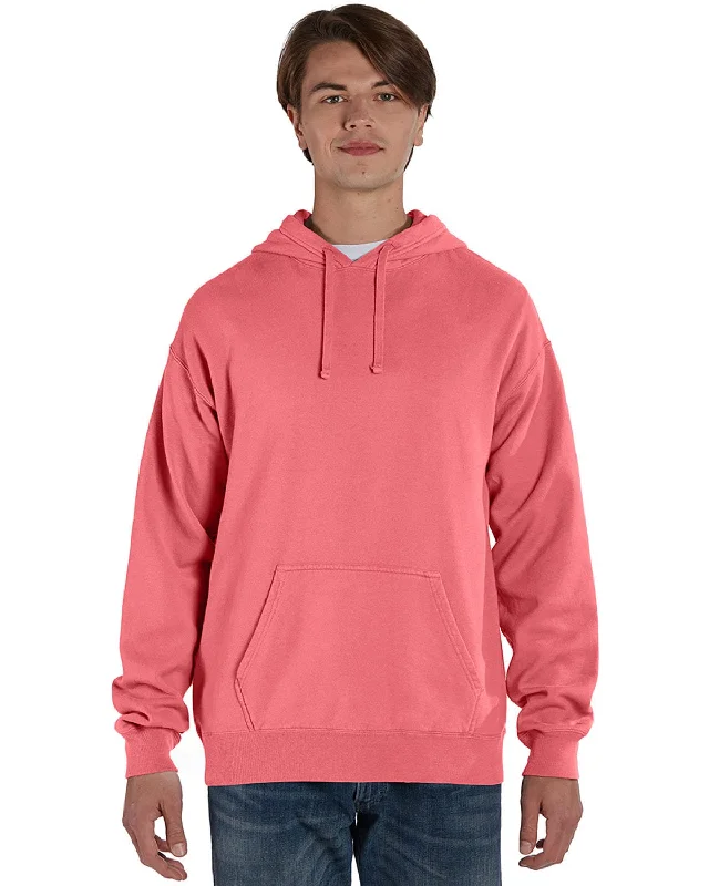 Overstock Sale ComfortWash by Hanes Pullover Hooded Sweatshirt | Coral Craze