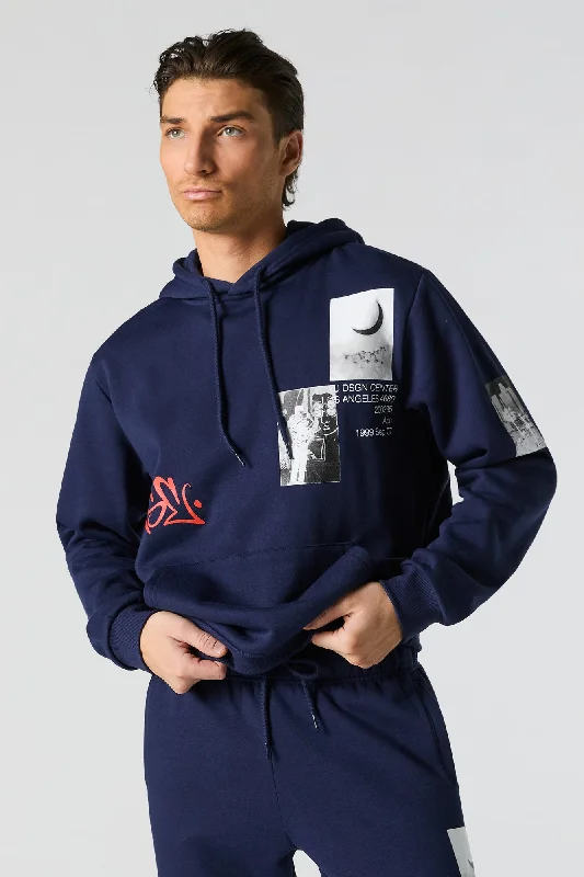 Big Savings A Graffiti Graphic Fleece Hoodie