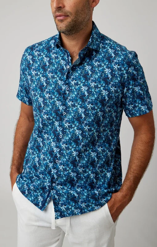 Low Price Navy Butterflies Short Sleeve Shirt