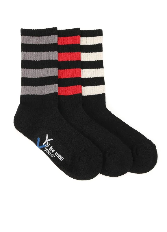Steals and Deals THREAD DYEING PILE BORDER SOCKS