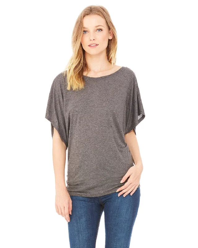 Weekend Offers That Excite Bella+Canvas Ladies Flowy Draped Dolman T-Shirt | Dark Gry Heather Weekend Offers That Excite Bella+Canvas Ladies Flowy Draped Dolman T-Shirt | Dark Gry Heather