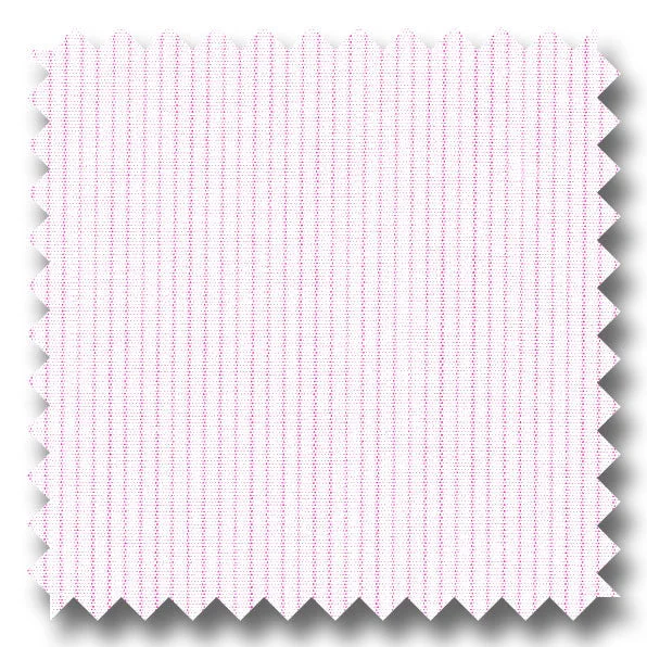 Online Only Pink Stripe 2Ply Broadcloth - Custom Dress Shirt