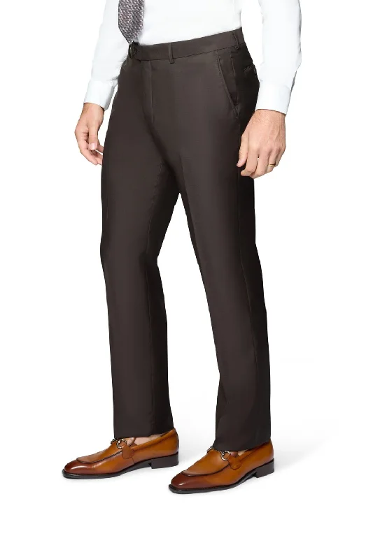 Super Deal Berragamo Elegant Slim Fit Pants - Brown