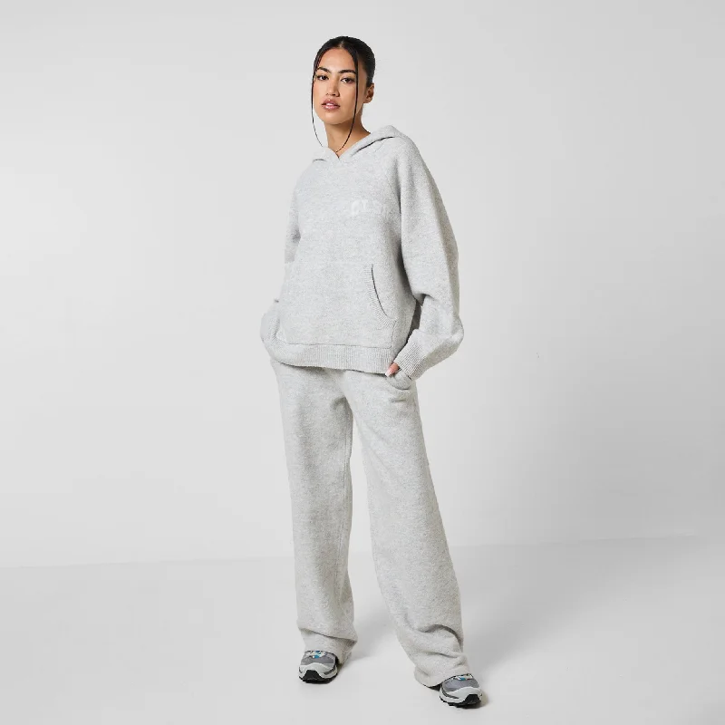 Price Fest Knit CLSR Tracksuit | Light Grey Marl