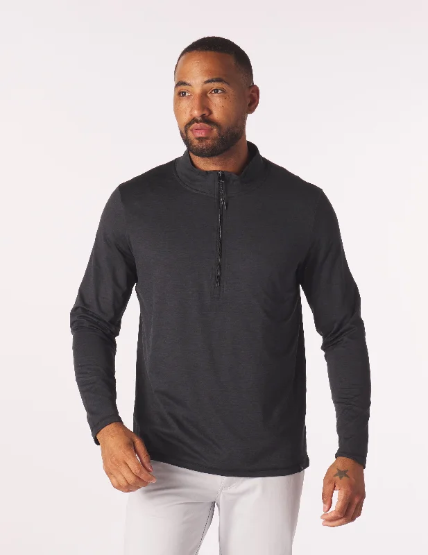 Season Finale Sale Tahoe 1/4 Zip: Jet Black Marble
