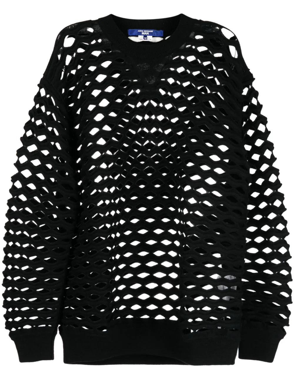 Value Deals Laser Cut-Detail Crew-Neck Jumper