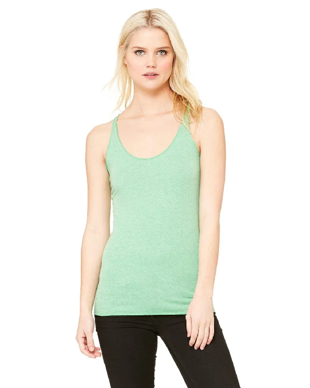 Final Clearance Bella+Canvas Ladies Triblend Racerback Tank | Green Triblend