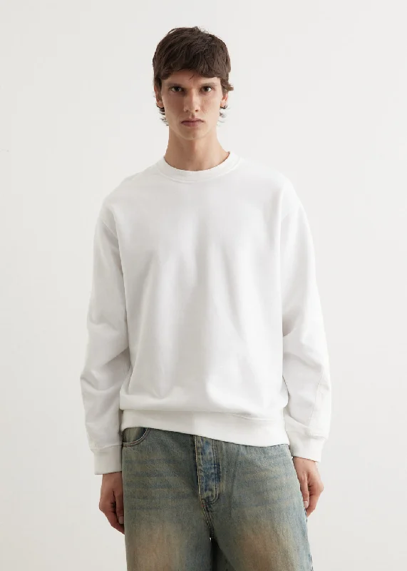 Clearance Sale Tape Sleeve Crewneck Sweatshirt
