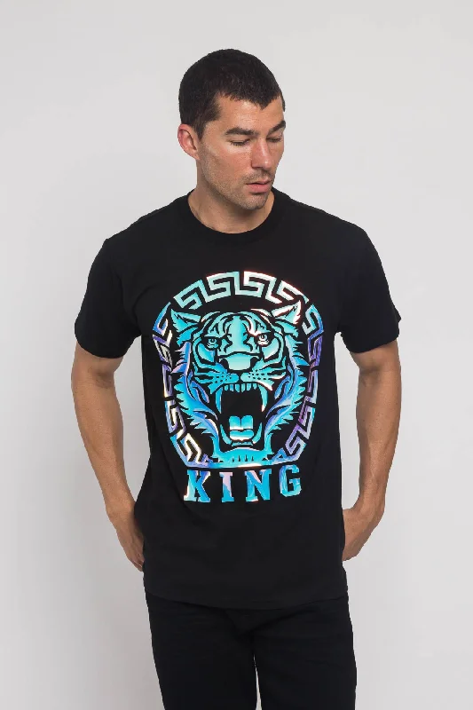 Can't Be Beat Iridescent Foil King Tiger T-Shirt